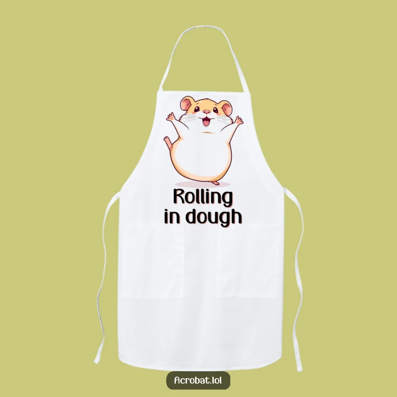Funny Hamster Acrobat Apron - Comical Chef's Wear, Hilarious Kitchen Gift