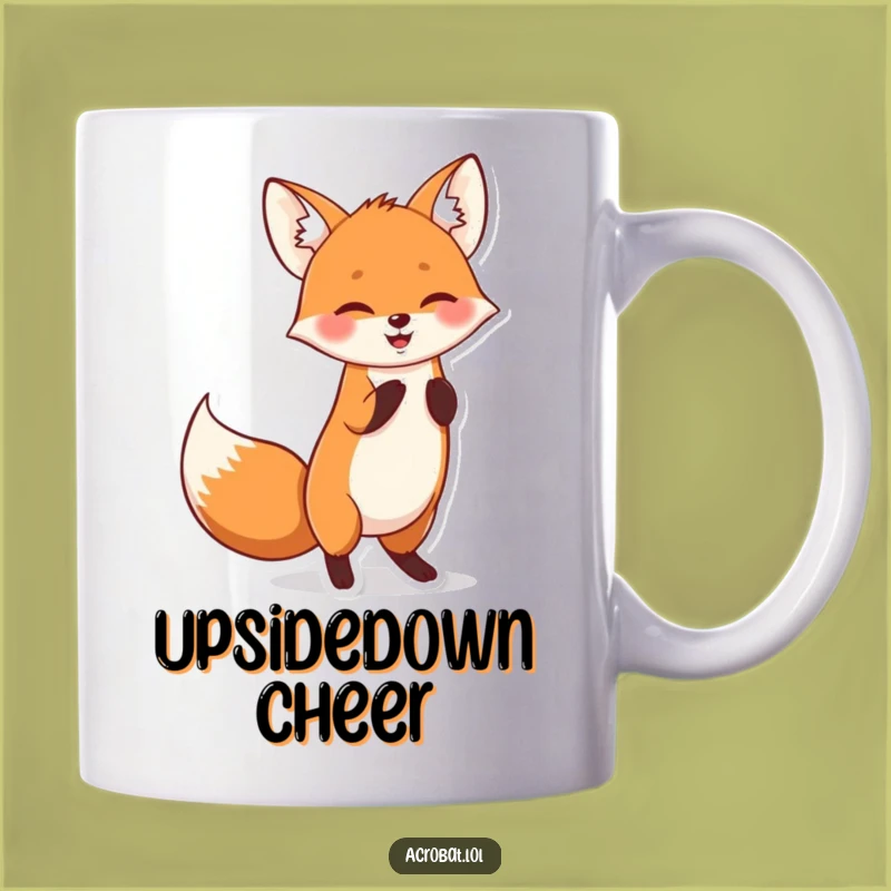 Funny Fox Handstand Mug - Cheerful Animal Gift for Playful Personalities