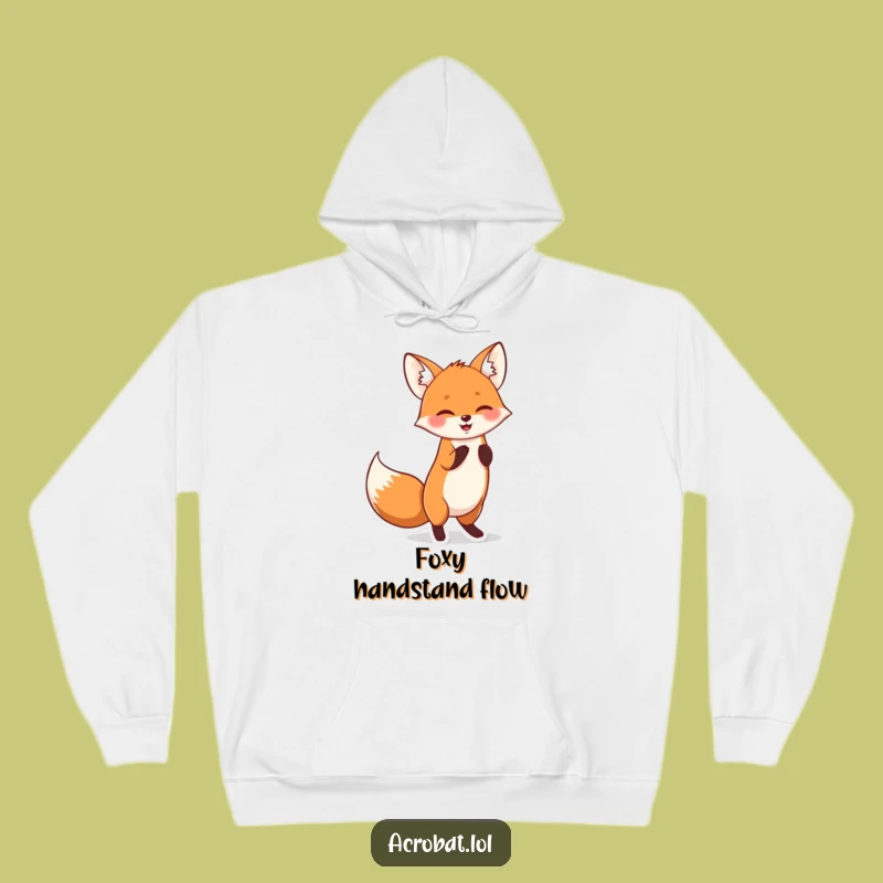 Funny Fox Handstand Hoodie - Cozy & Cheerful Fox Apparel, Playful Gift