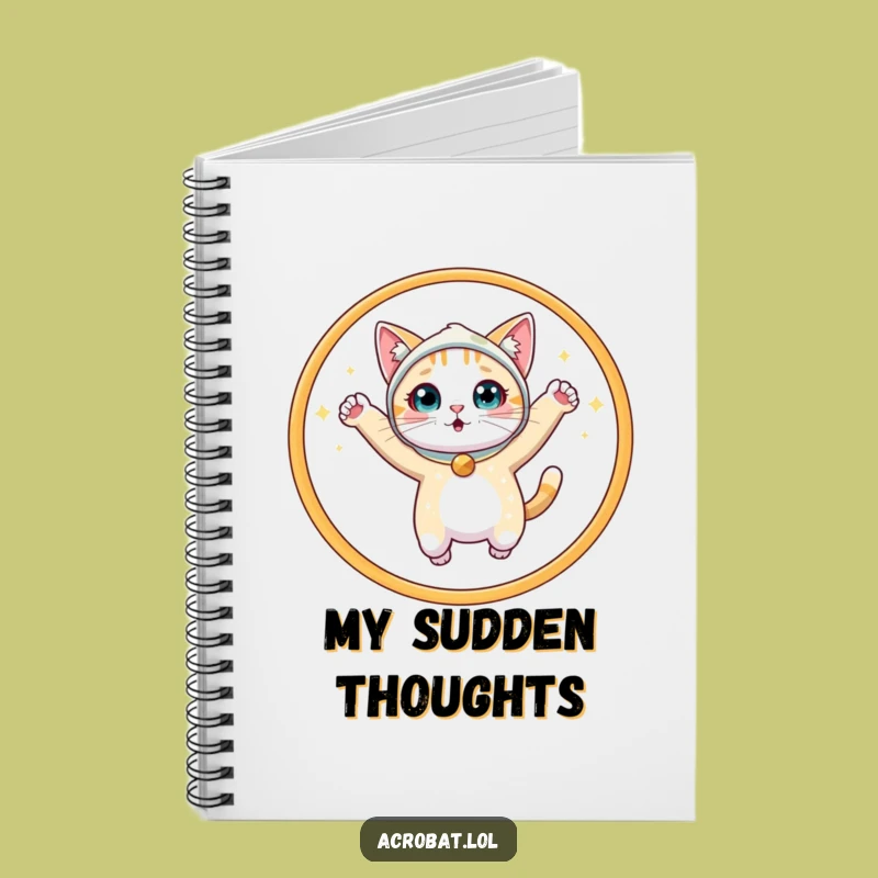 Funny Cat Hoop Notebook: Sparkly Journal, Perfect Humorous Gift!