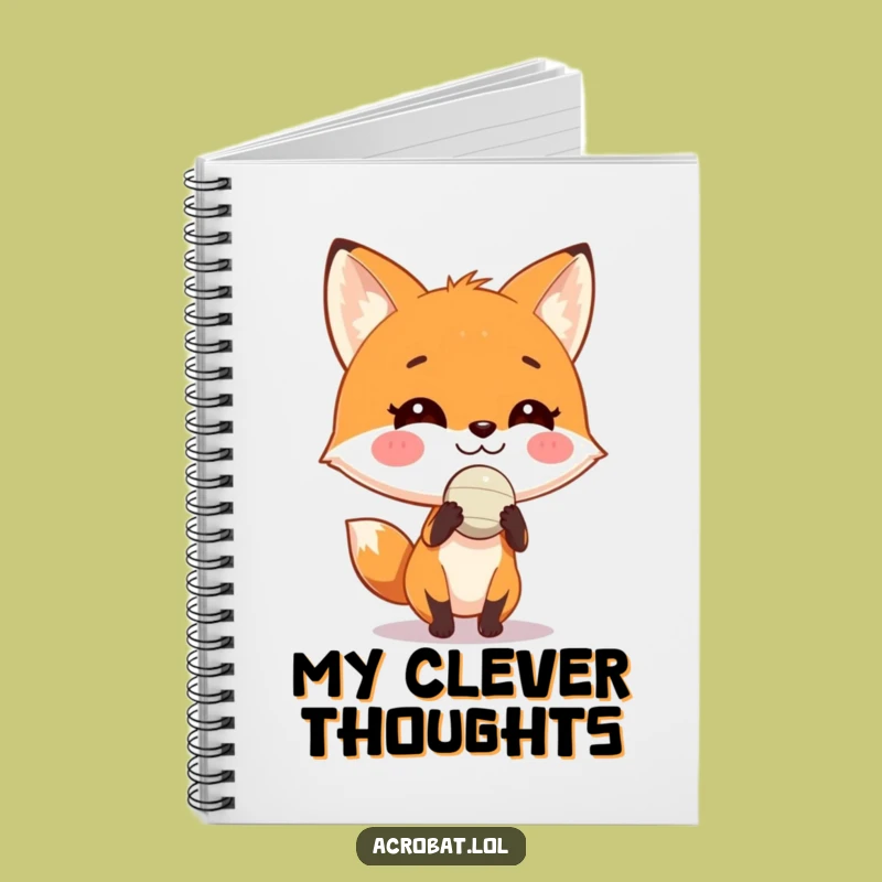 Funny Fox Ball Balance Notebook - Jot Down Ideas with Witty Flair