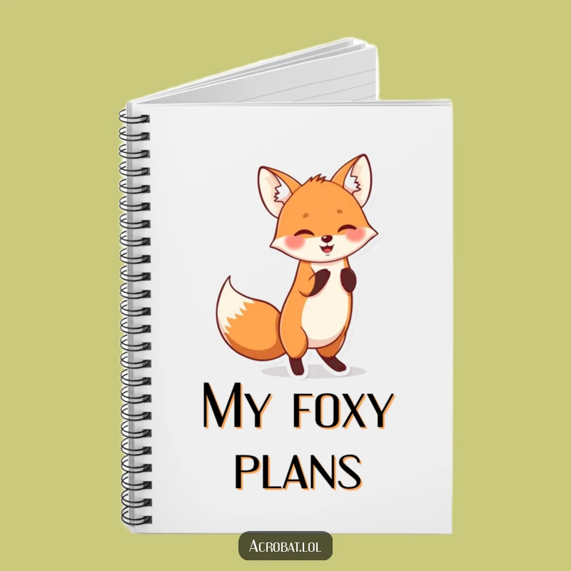 Funny Fox Handstand Notebook - Cheerful Fox Journal, Playful Gift for Dreamers