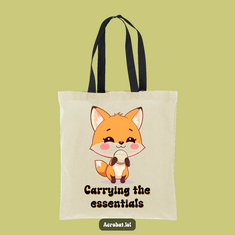 Funny Fox Ball Balance Tote Bag - Playful & Stylish Accessory